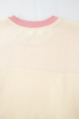 Meadow Mauve Colorblock Drop Shoulder Sweatshirt