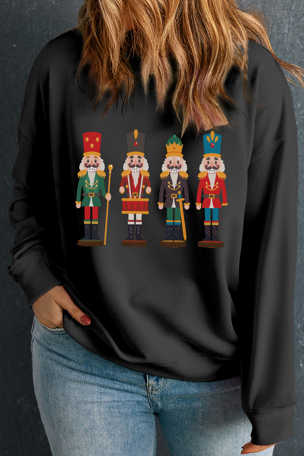 Black Nutcracker Crewneck Plus Size Sweatshirt