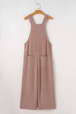 Dune Corded Solid Adjustable Straps Wide Leg Loose Jumpsuit