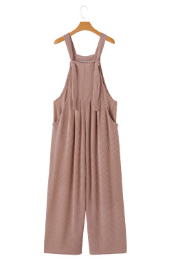 Dune Corded Solid Adjustable Straps Wide Leg Loose Jumpsuit