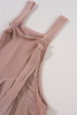 Dune Corded Solid Adjustable Straps Wide Leg Loose Jumpsuit