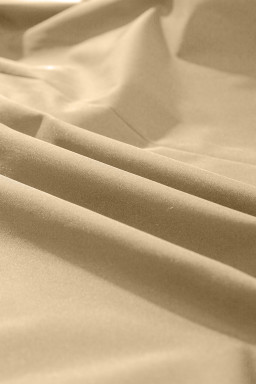 Pale Khaki Solid Color Lapel Collar Pocket Wind Coat