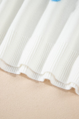 White Tinsel Merry AND Bright Plus Size Christmas Sweater