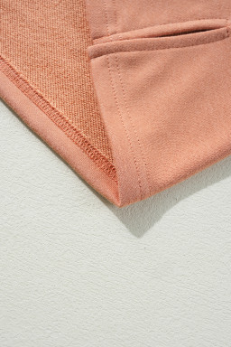 Grapefruit Orange Flower Exposed Seam Patchwork Loose Top