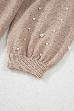 Smoke Gray Plus Size Pearl Pullover Sweater