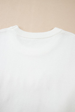 White Tinsel Merry AND Bright Plus Size Christmas Sweater