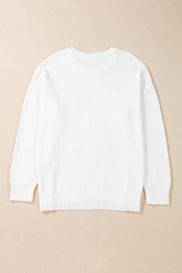 White Tinsel Merry AND Bright Plus Size Christmas Sweater