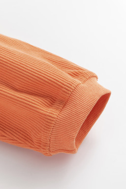 Orange Crinkle Rib Whatever Spices Your Pumpkin Graphic Sweatshirt