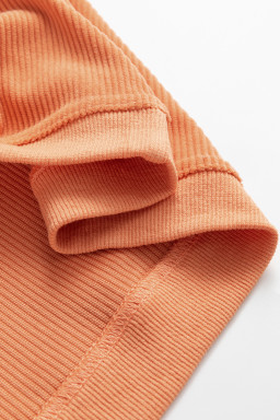 Orange Crinkle Rib Whatever Spices Your Pumpkin Graphic Sweatshirt