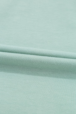 Aqua Plaid Floral Patchwork Heart Long Sleeve Top