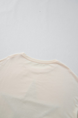 Apricot Studded Star Graphic Oversized Top