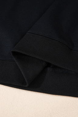 Black Rainbow Colorblock Plus Size Sweatshirt