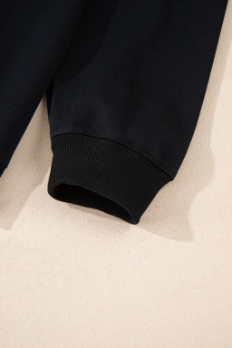 Black Rainbow Colorblock Plus Size Sweatshirt