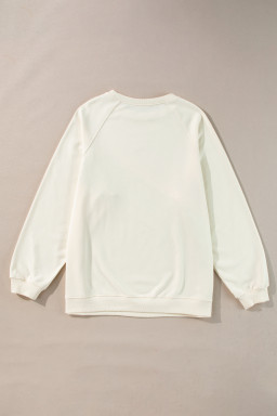 White Rainbow Colorblock Plus Size Sweatshirt