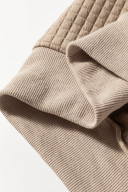 Parchment Leopard Quilted Patchwork Pullover Sweatshirt