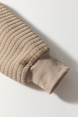 Parchment Leopard Quilted Patchwork Pullover Sweatshirt