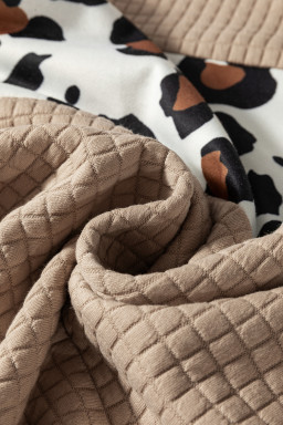 Parchment Leopard Quilted Patchwork Pullover Sweatshirt