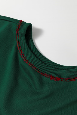 Blackish Green Nutcracker Sequin Round Neck Sweatshirt