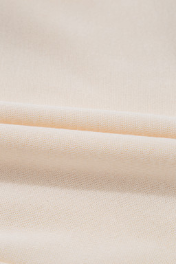 Beige Tinsel Christmas Tree Random Pompom Sweatershirt