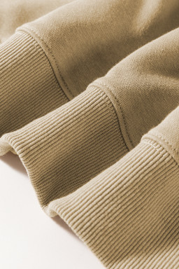 Khaki Christmas Pattern Graphic Crewneck Sweatshirt