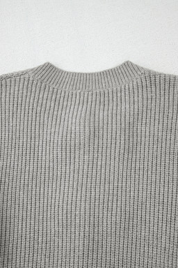 Philippine Gray Sweet Bow Front Cropped Knit Cardigan