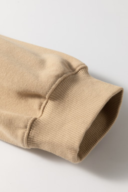 Apricot thankful Embroidered Crew Neck Plus Size Sweatshirt