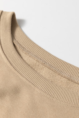 Apricot thankful Embroidered Crew Neck Plus Size Sweatshirt