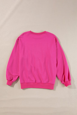 Rose Red Holly Jolly Babe Christmas Oversized Sweatshirt