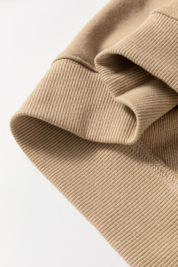 Apricot thankful Embroidered Crew Neck Plus Size Sweatshirt