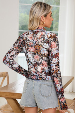 floral mesh top