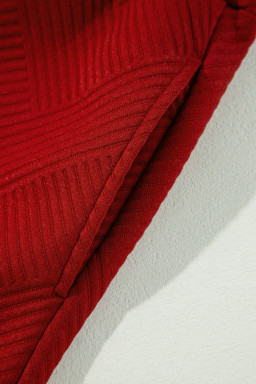 Red Dahlia Textured Loose Slouchy Long Sleeve Top and Pants Set