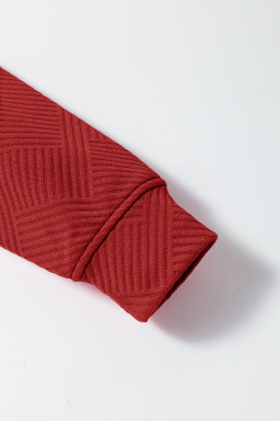 Red Dahlia Textured Loose Slouchy Long Sleeve Top and Pants Set