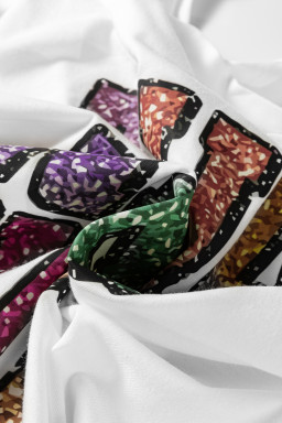 White Heat-transfer Printed THANKFUL Letter Graphic T Shirt