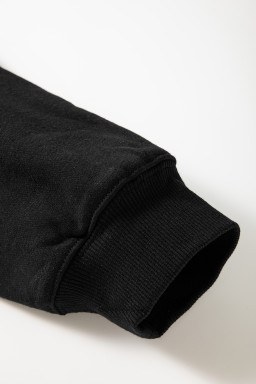 Black Sequin Christmas Tree Pattern Round Neck Plus Size Sweatshirt