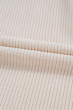 Oatmeal Textured Flap Pockets Buttoned Plus Size Shacket