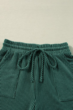 Evergreen Corded MERRY Long Sleeve Top and Shorts Pajama Set