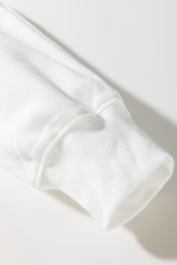 Beige Merry Graphic Embroidered Crewneck Sweatshirt