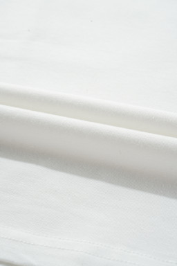 White Christmas Santa Claus Print Graphic T Shirt