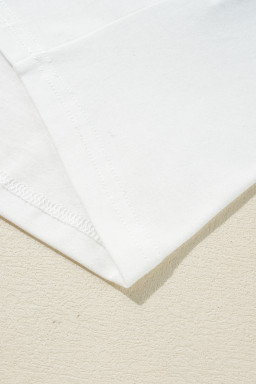 White Christmas Santa Claus Print Graphic T Shirt