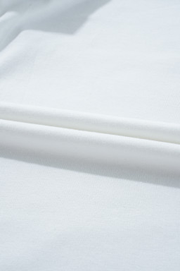 White Shimmer Santa Clause Skiing Crewneck T Shirt