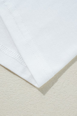 White Shimmer Santa Clause Skiing Crewneck T Shirt