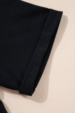 Black Bowknot Christmas Tree Printed T Shirt