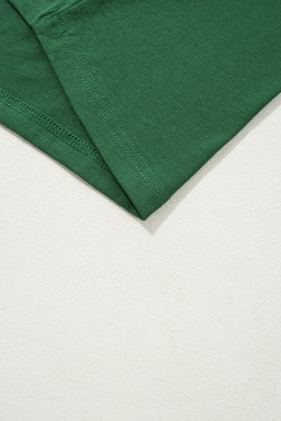 Green Christmas Candy Cane Round Neck T Shirt