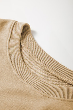 Khaki Thick Thighs & Pumpkin Pies Drop Shoulder Graphic Sweatshirt