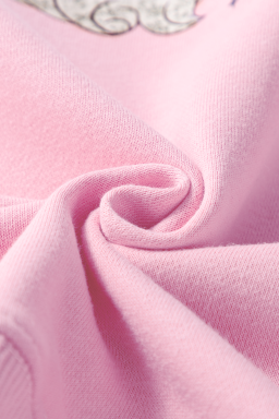 Pink Santa Clause HO HO HO Christmas Heat Transfer Printing Graphic Sweatshirt