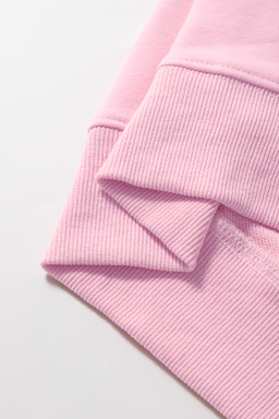 Pink Santa Clause HO HO HO Christmas Heat Transfer Printing Graphic Sweatshirt