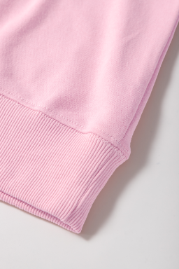 Pink Santa Clause HO HO HO Christmas Heat Transfer Printing Graphic Sweatshirt