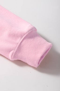 Pink Santa Clause HO HO HO Christmas Heat Transfer Printing Graphic Sweatshirt