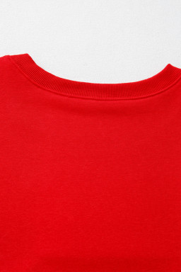 Red HOLLY JOLLY Dotty Letter Graphic Christmas Sweatshirt