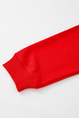 Red HOLLY JOLLY Dotty Letter Graphic Christmas Sweatshirt